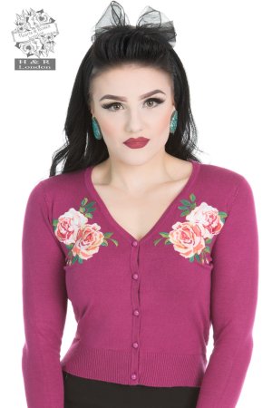 Wine Rosy Cardigan